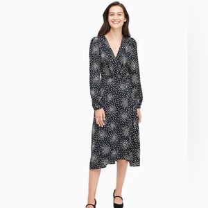 Festive confetti wrap dress